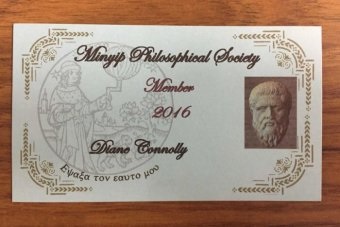 Diane Connolly's 2016 'Minyip Philosophical Society' membership card