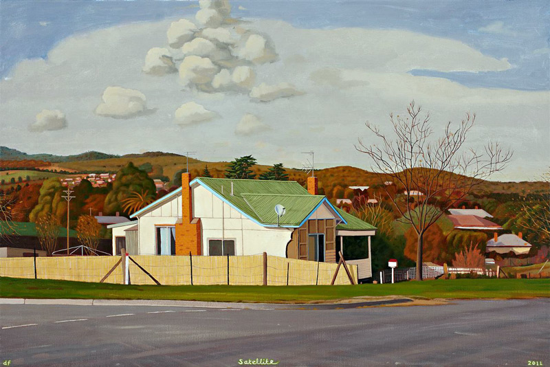 David Frazer painting of Jim Williams' house